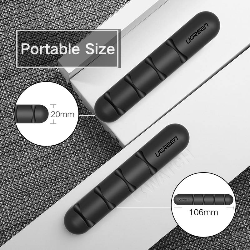 2 Pcs Flexible Silicone Cable Organizer