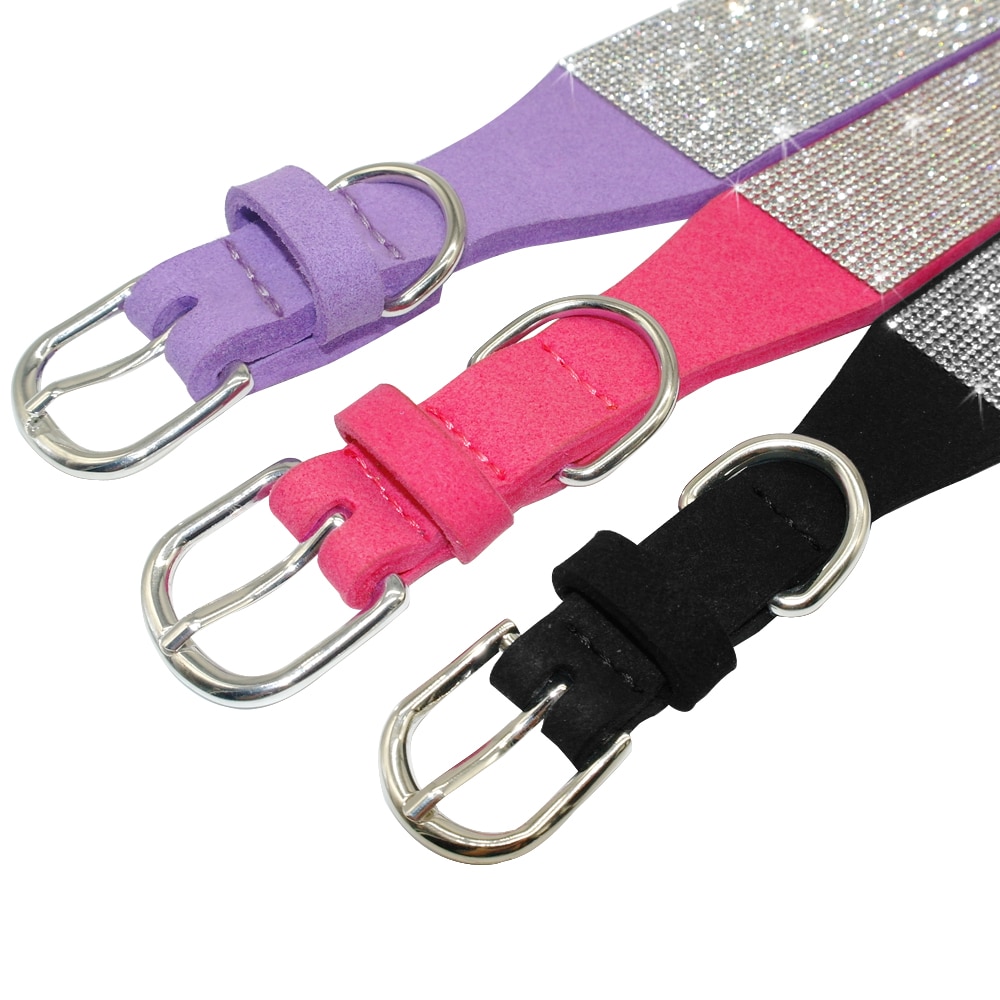 Luxury Rhinestone Leather Pets Collar