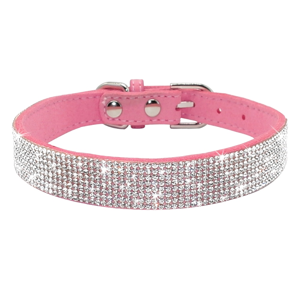 Luxury Rhinestone Leather Pets Collar