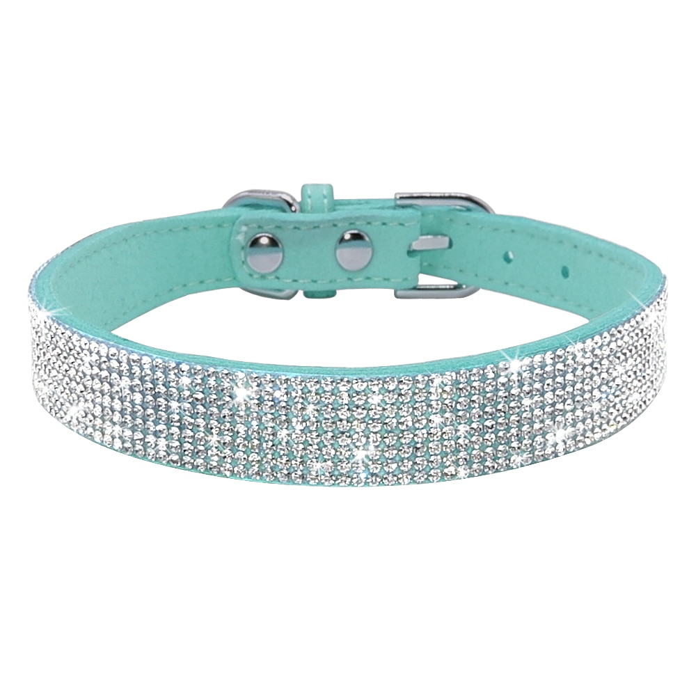 Luxury Rhinestone Leather Pets Collar