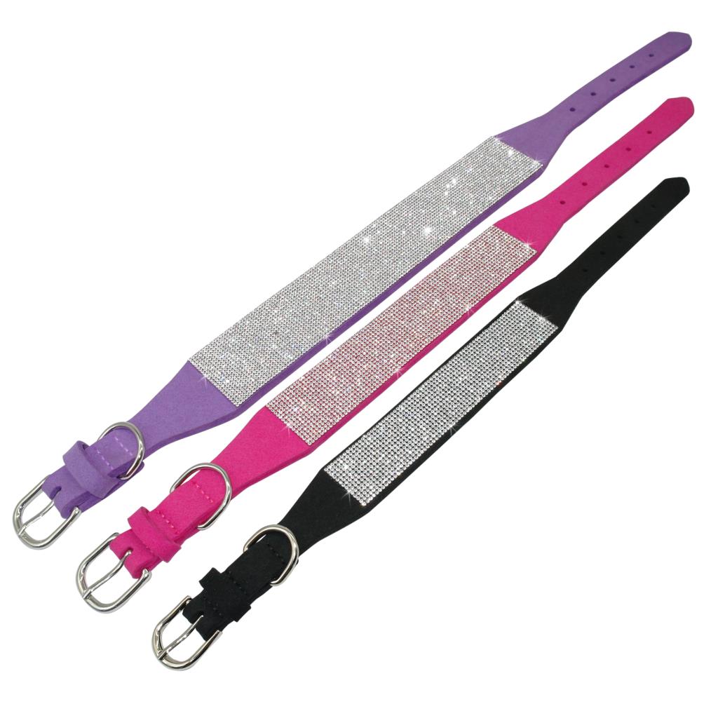 Luxury Rhinestone Leather Pets Collar